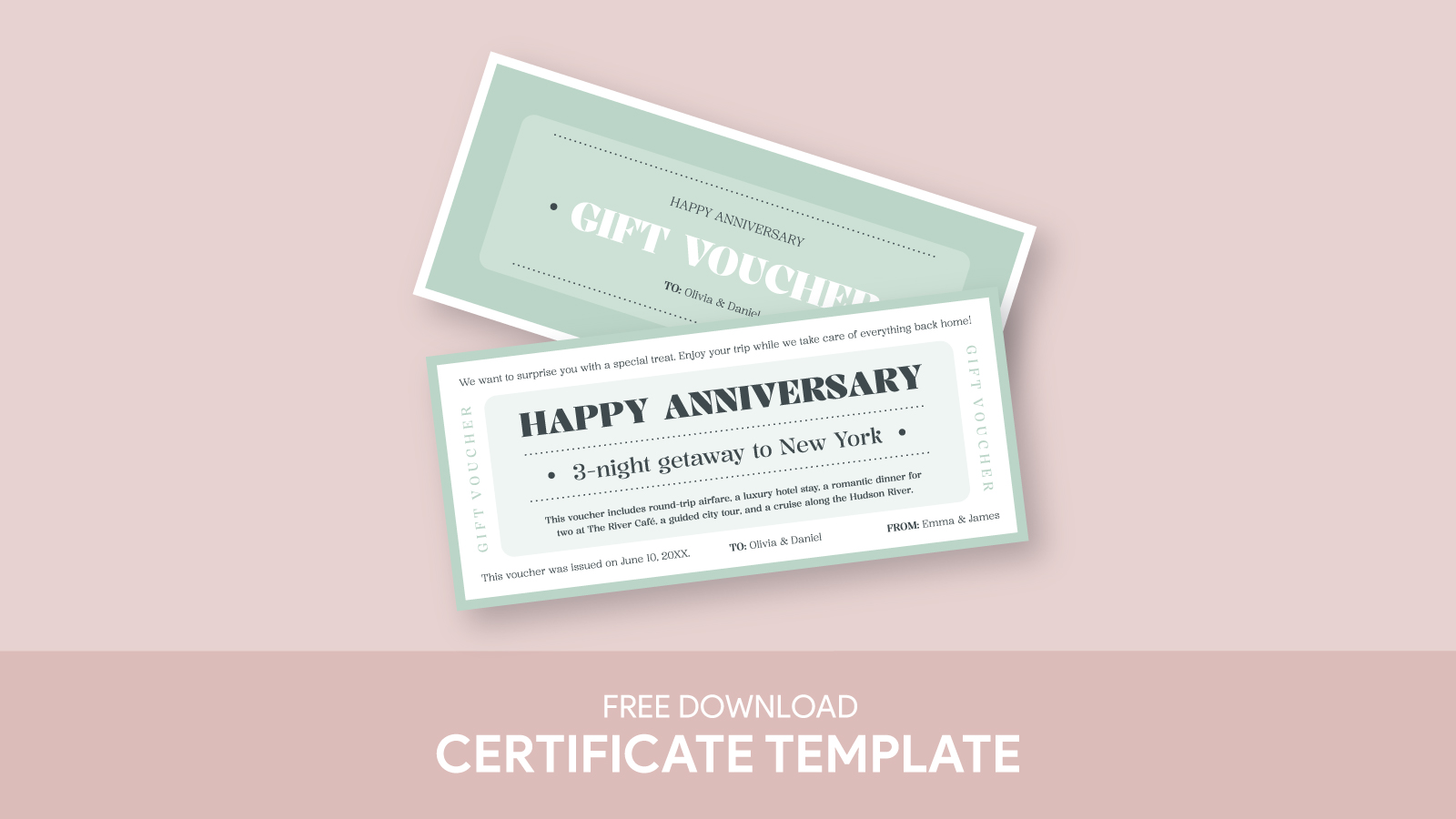 Anniversary Gift Certificate Free Google Docs Template Gdoc Io