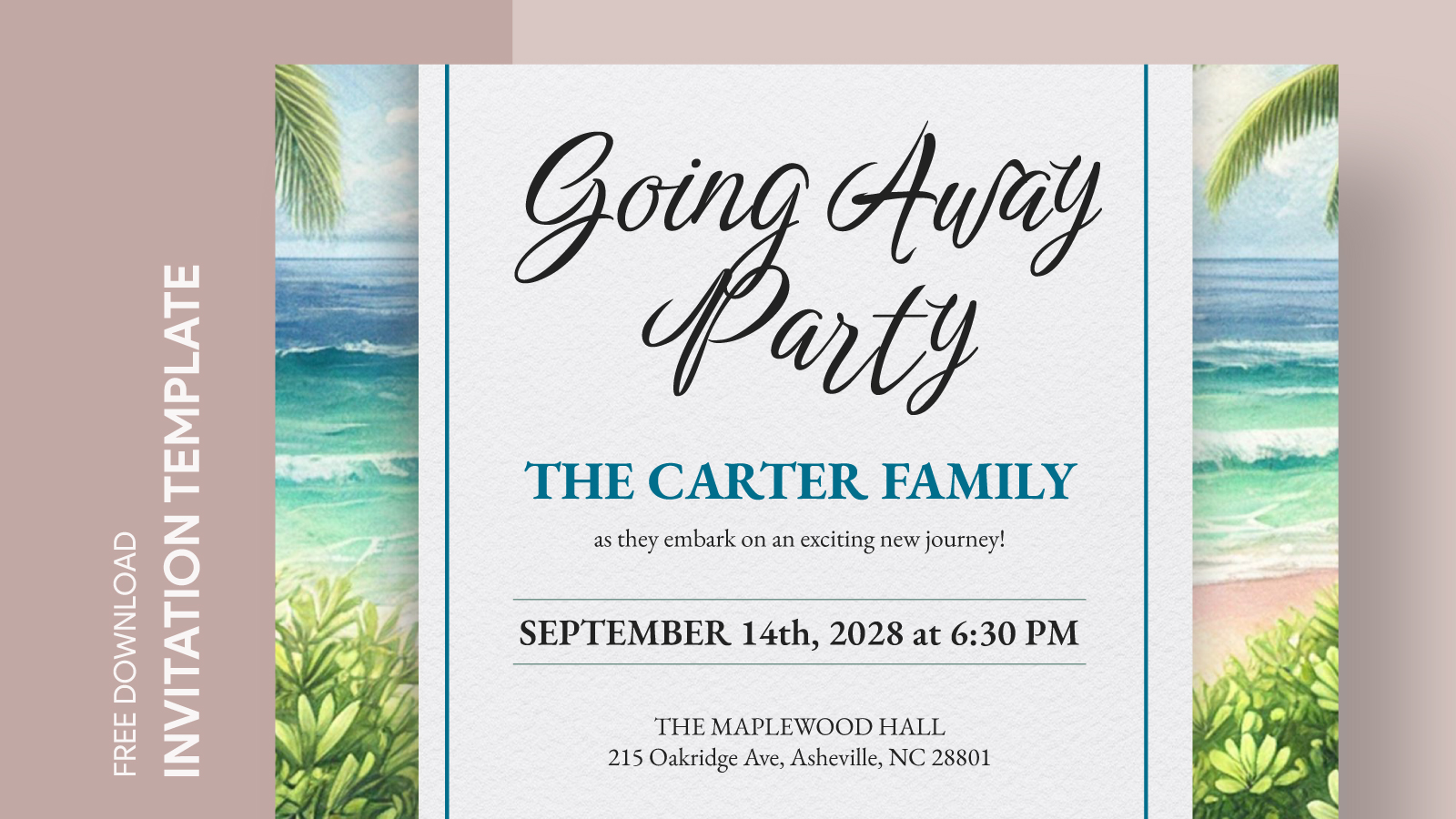 Going Away Party Invitation Free Google Docs Template Gdoc Io