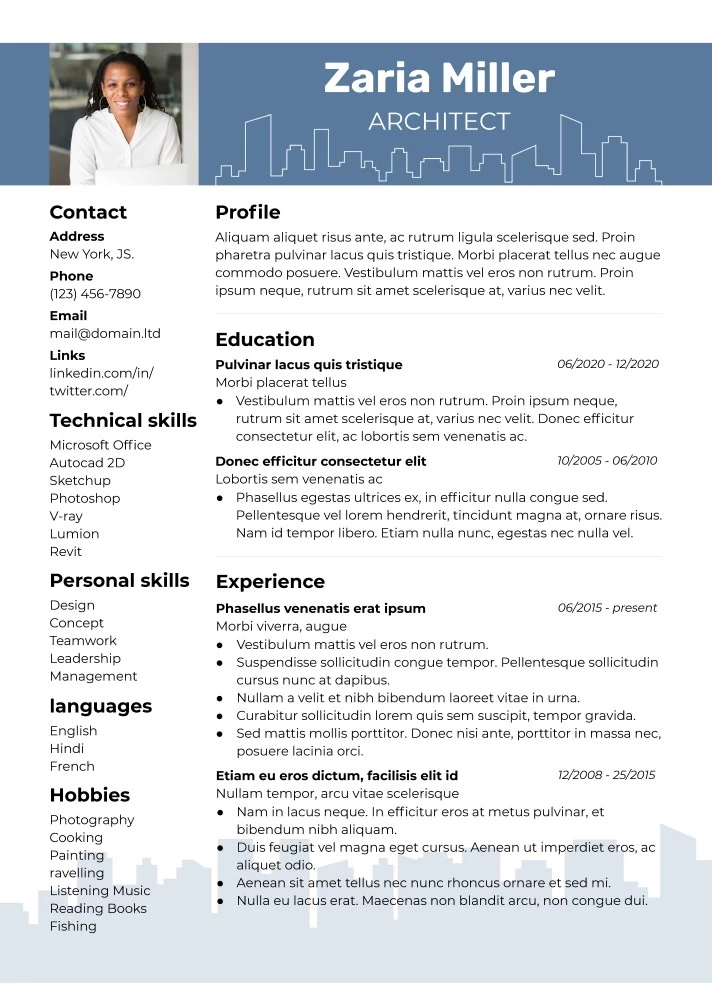 Architect's Resume Free Google Docs Template - gdoc.io