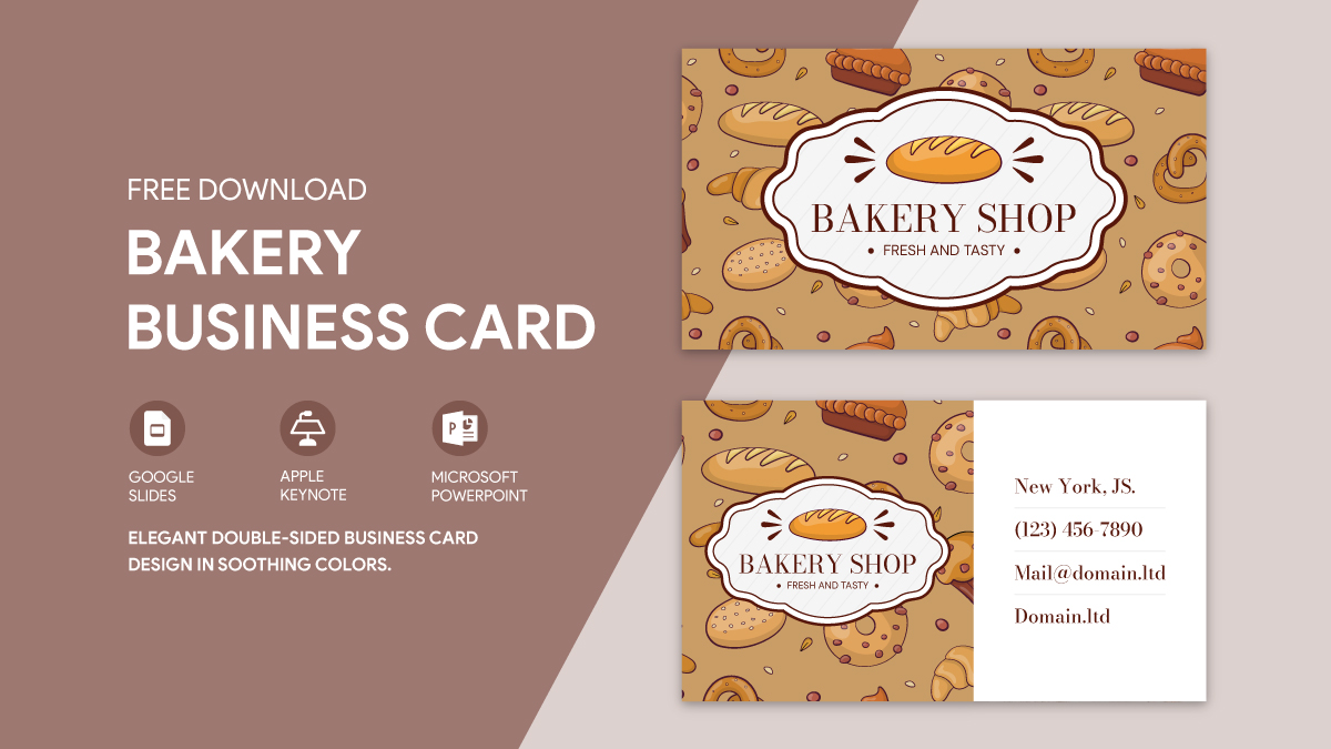 bakery business cards design
