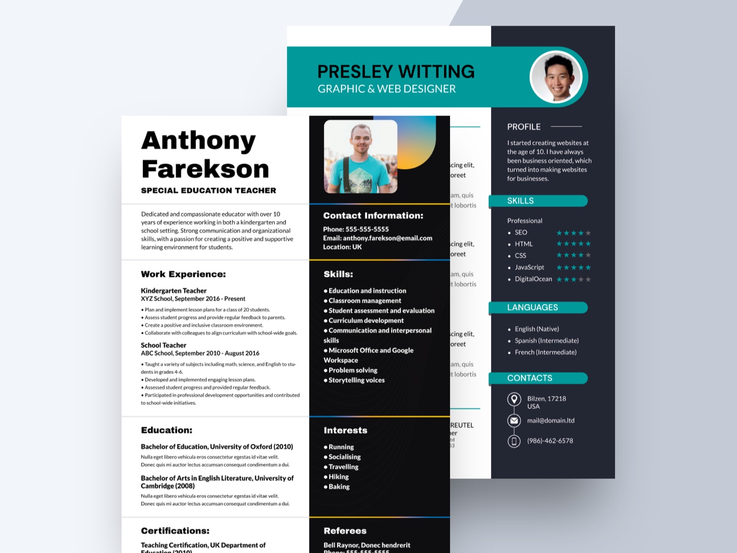 free download resume templates for microsoft word