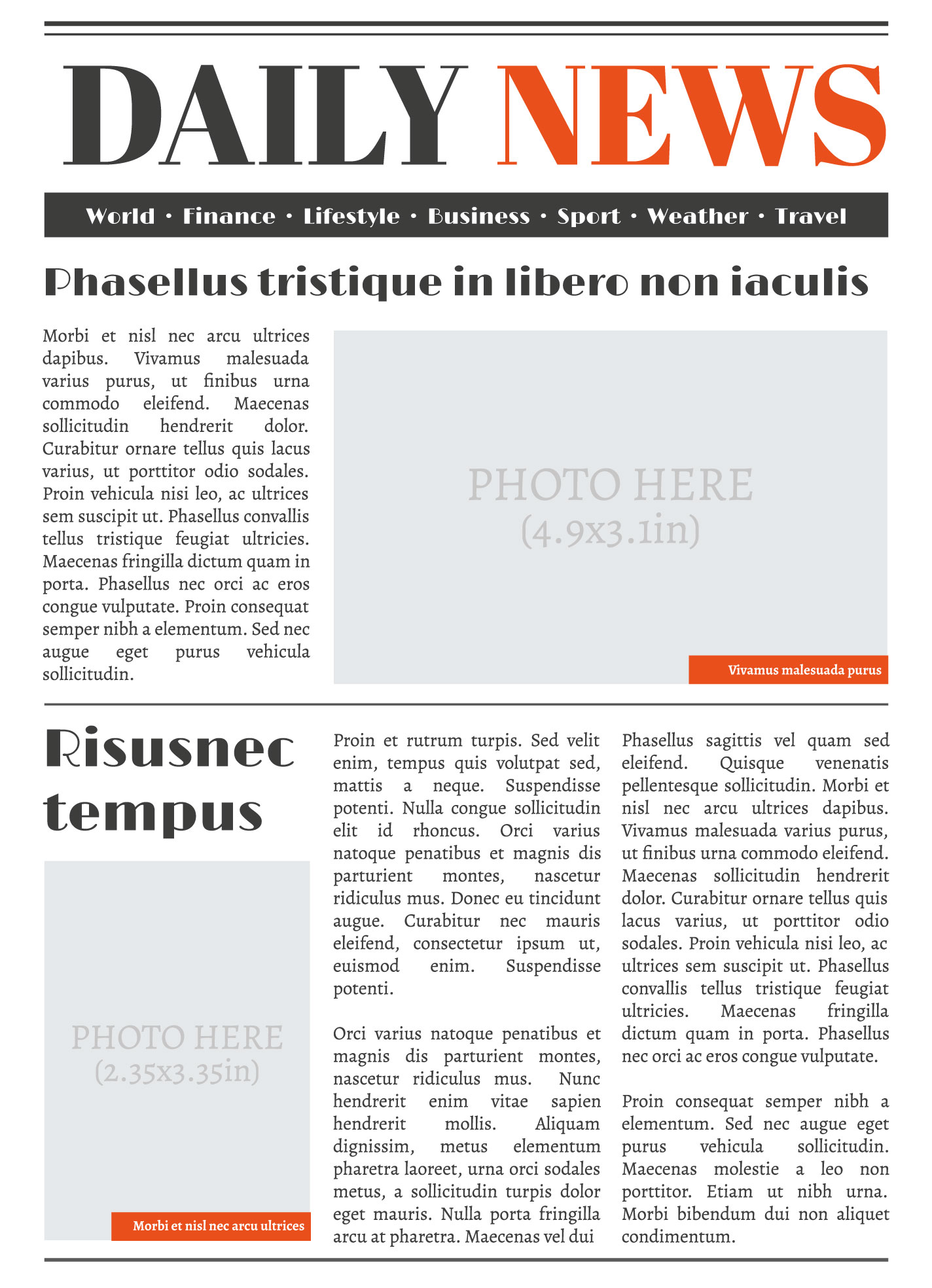 Free Newspaper Google Docs Templates - gdoc.io