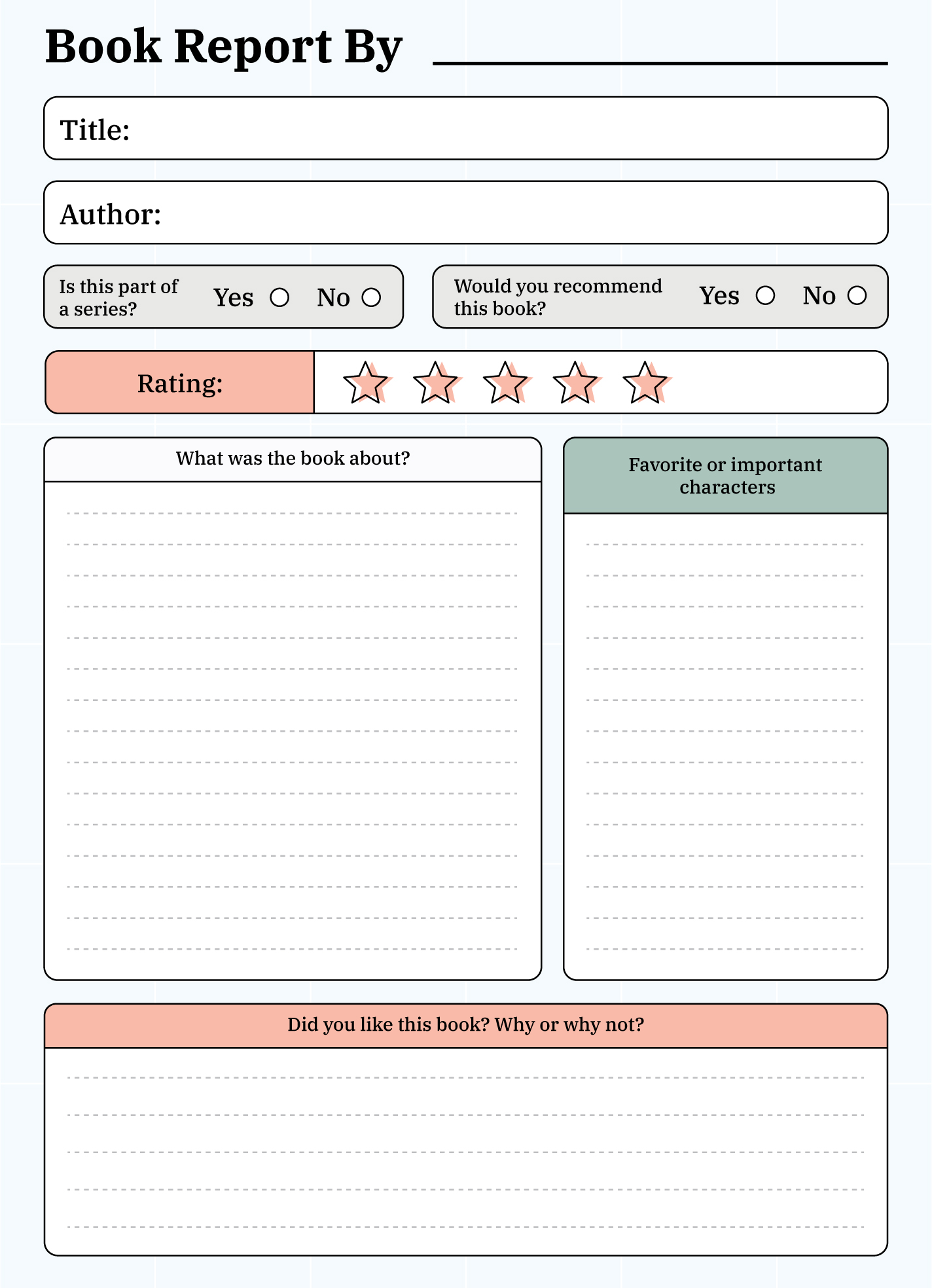 Printable Book Report Template 3rd Grade Printable Book Report Template 3rd Grade