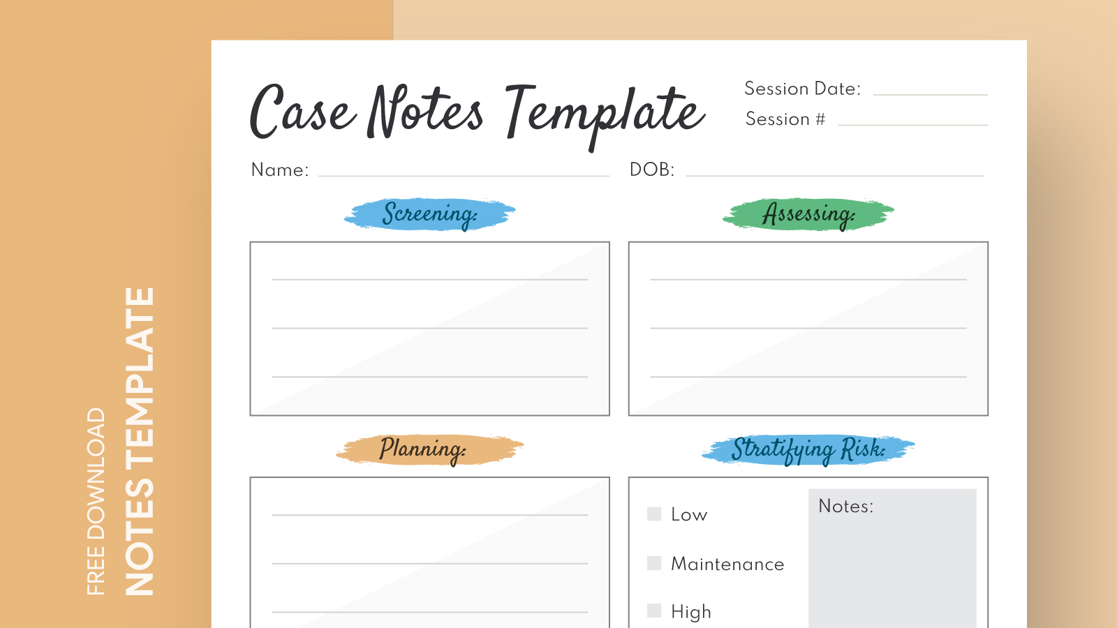 Case Notes Free Google Docs Template gdoc.io Notes