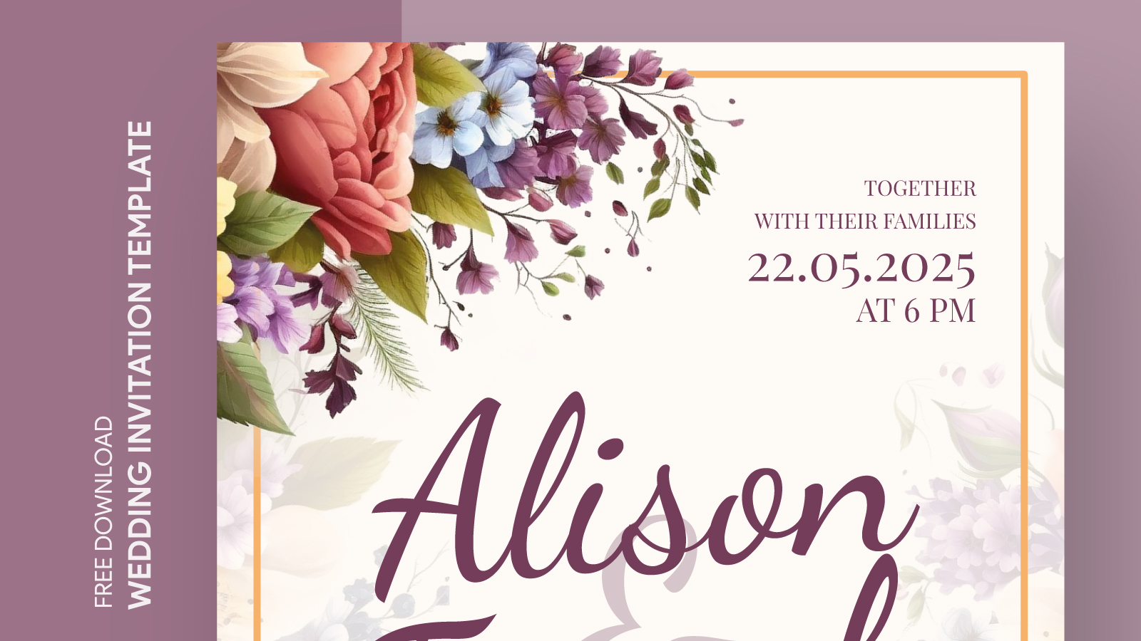 Casual Wedding Invitation Free Google Docs Template - gdoc.io