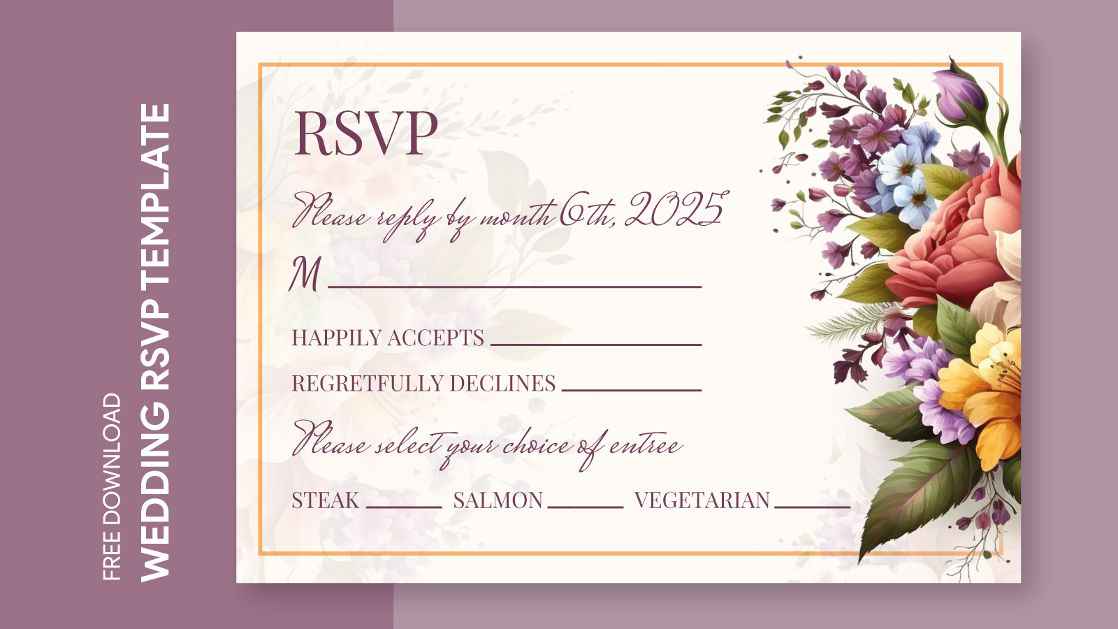 Casual Wedding RSVP Free Google Docs Template gdoc.io