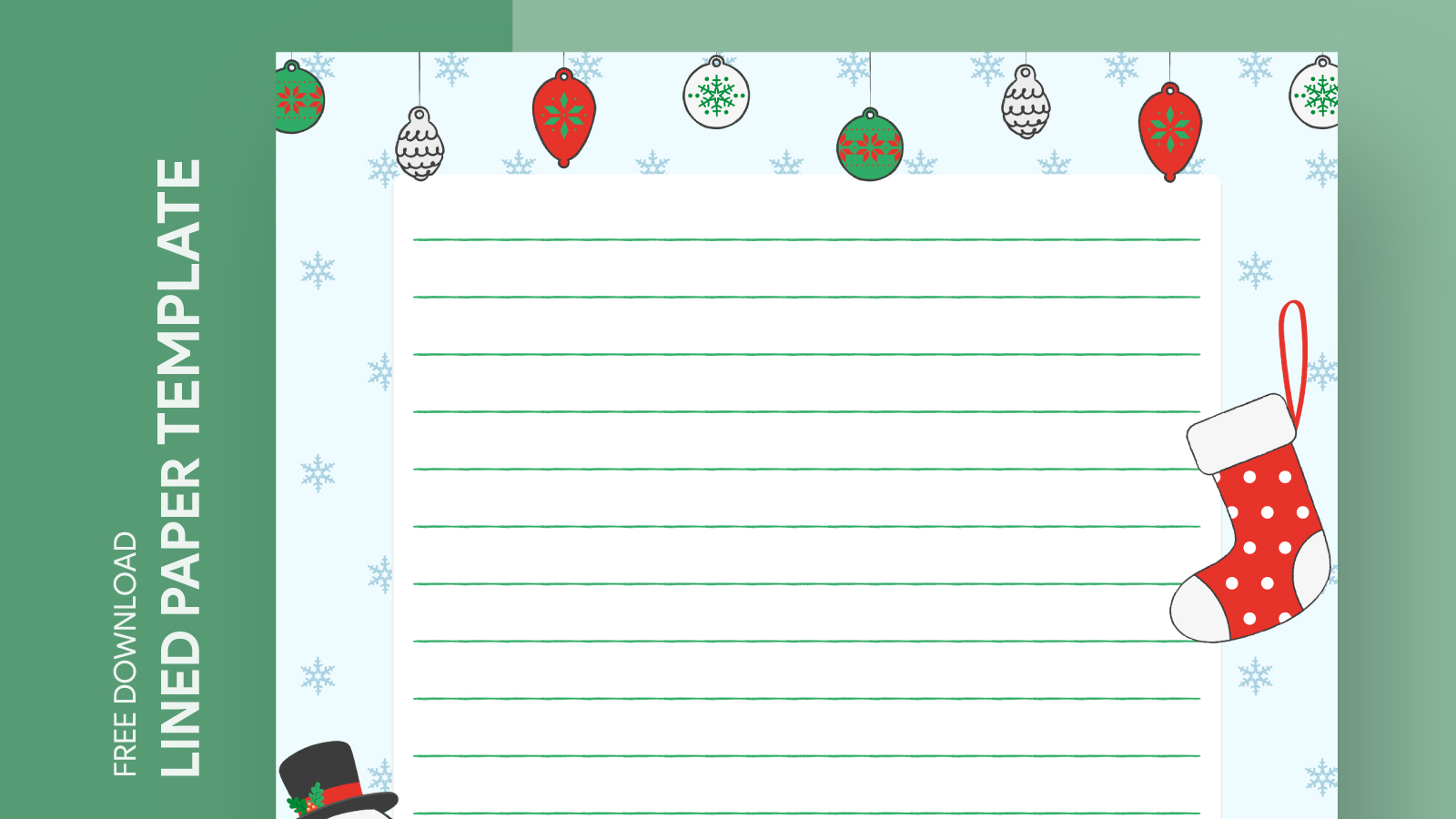 Christmas Themed Writing Paper