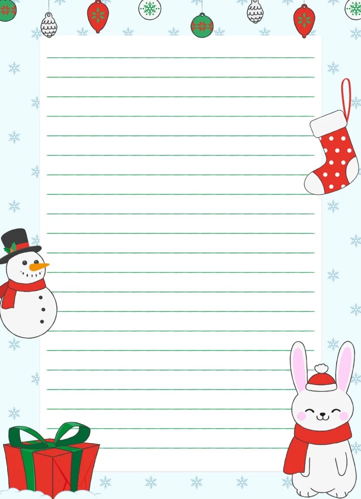 Christmas Letter Writing Set For Kids Free Printable 49% OFF