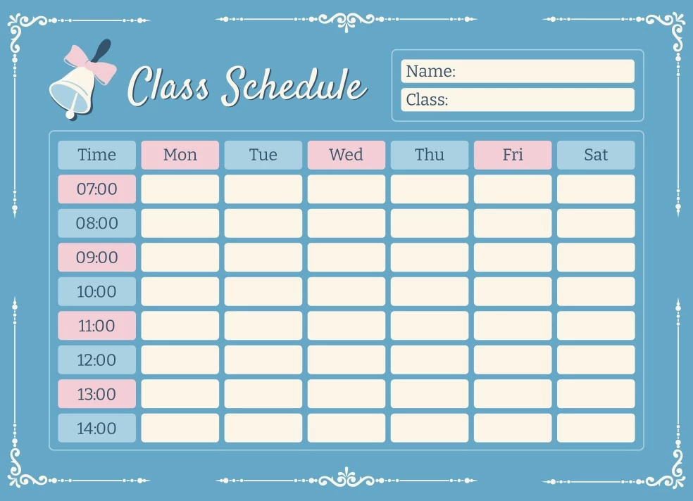 Homework Planner Template In Google Docs