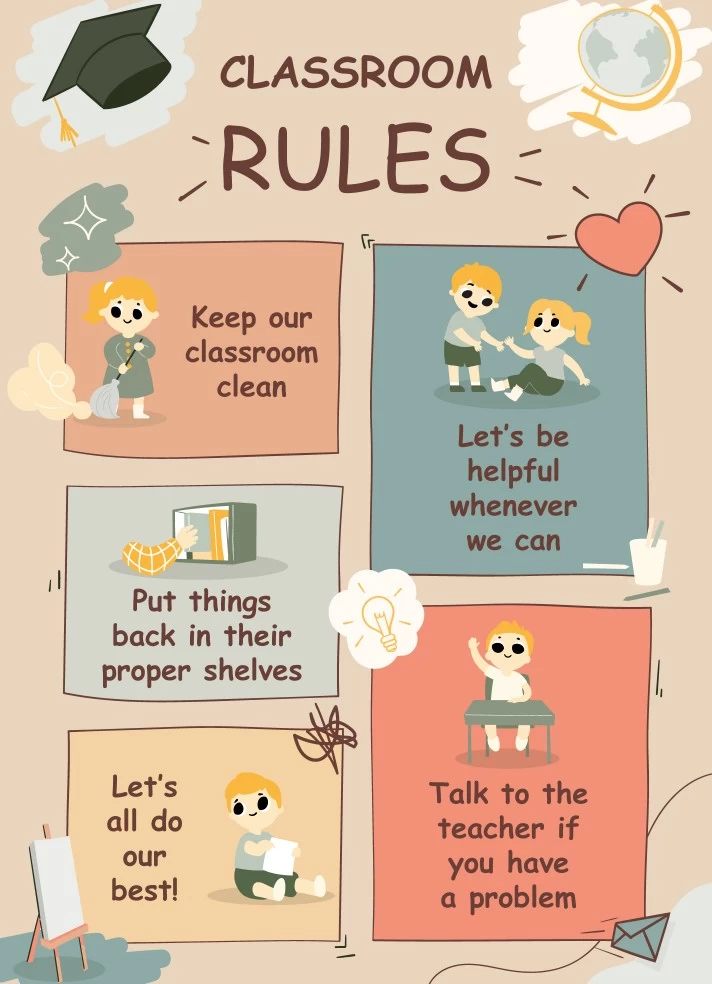 classroom rules poster template