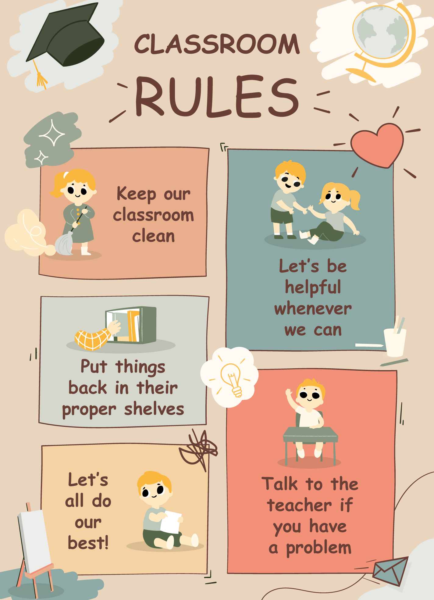 classroom rules pictures for preschool