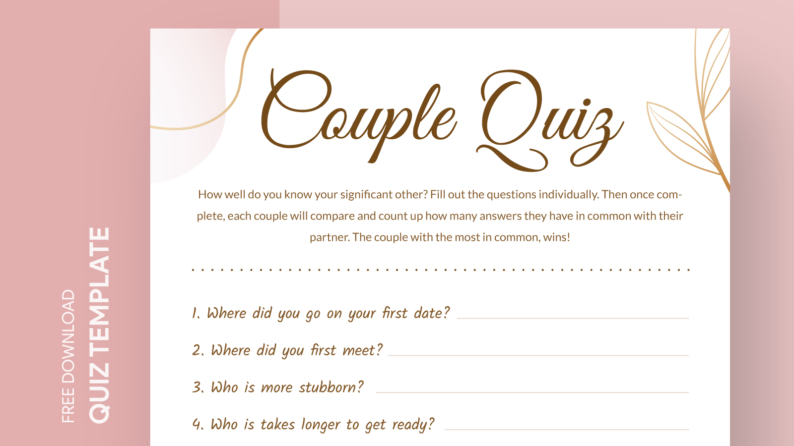 Couples Quiz: How Well Do You Know Your Partner?