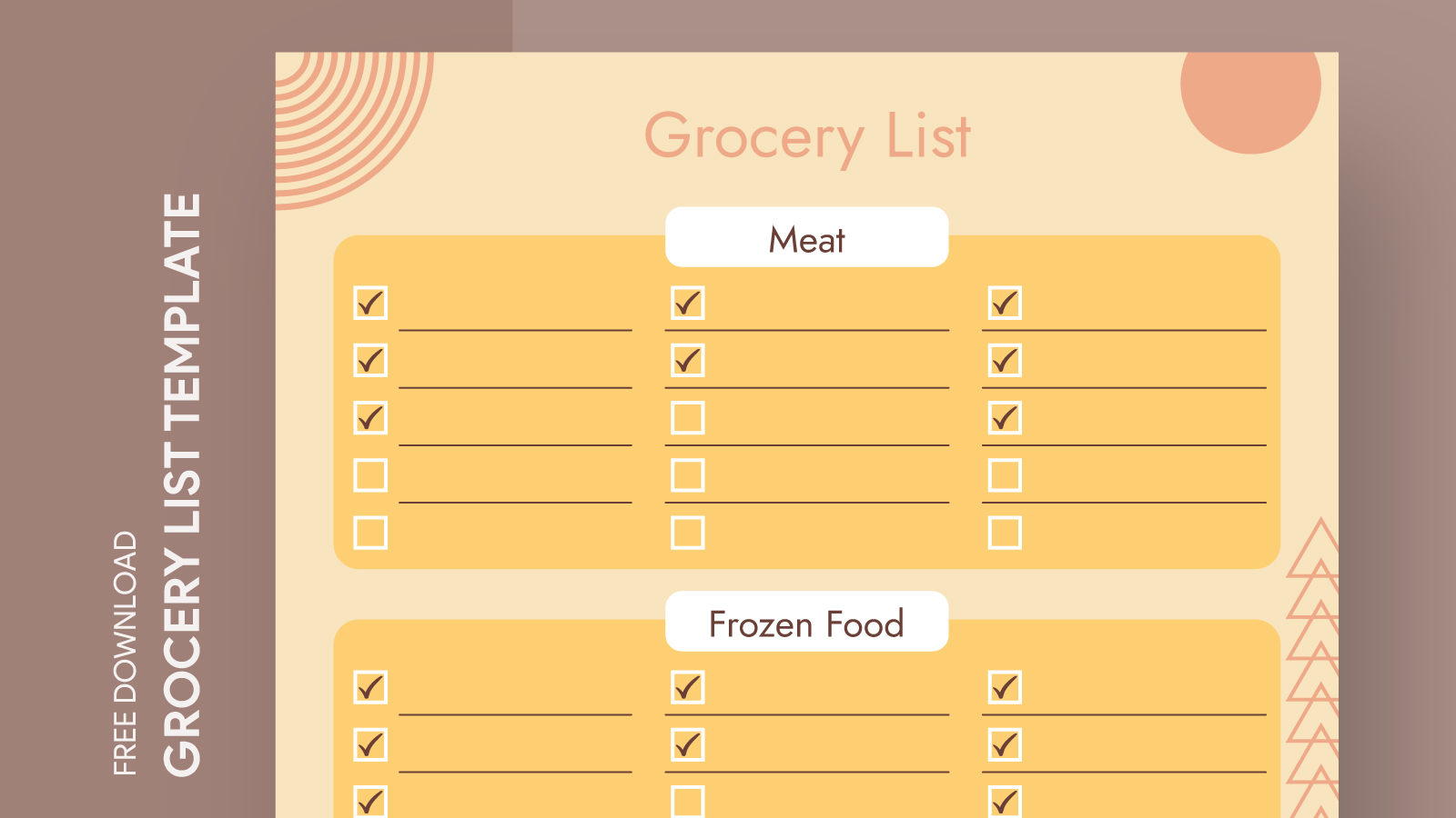 Cute Grocery List Free Google Docs Template Gdoc io