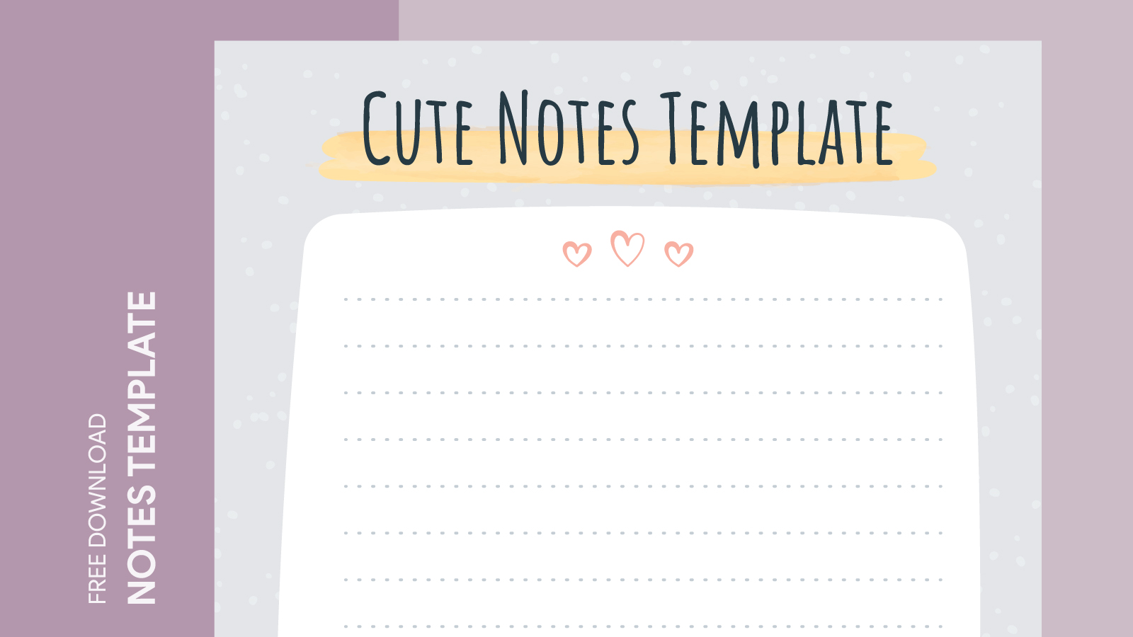 Cute Notes Free Google Docs Template gdoc.io Notes