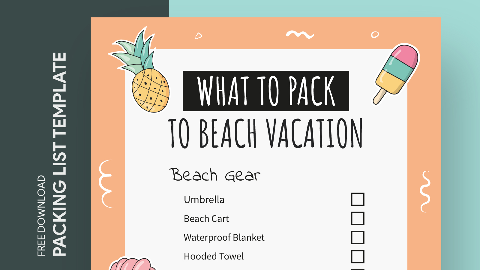 Day Trip Beach Packing List Free Google Docs Template - Gdoc.io