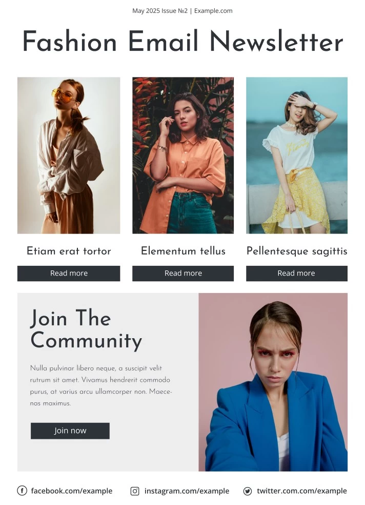 Amazing Outfits  Email design inspiration, Email marketing layout