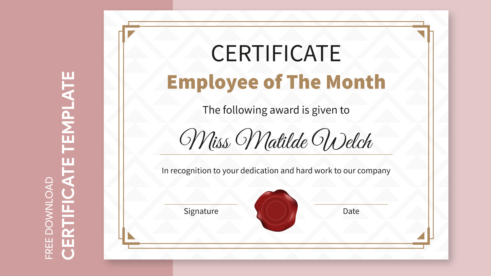 employee of the month certificate template word