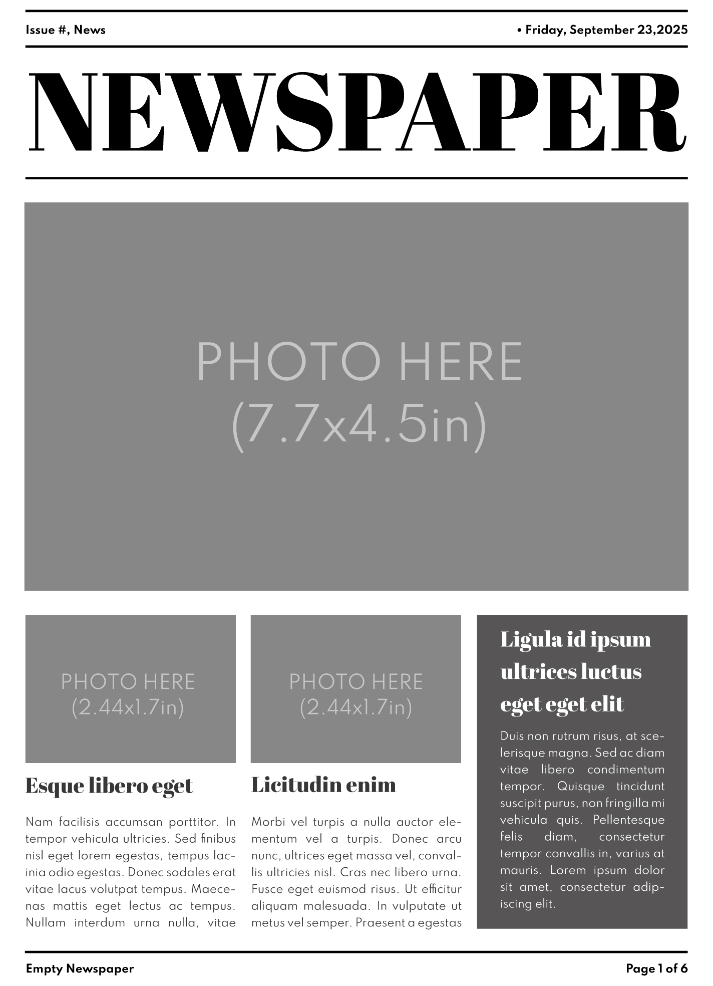 Free Newspaper Google Docs Templates - gdoc.io