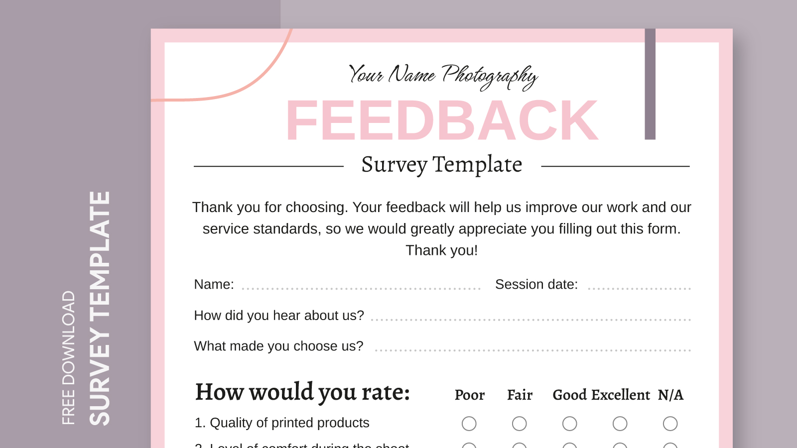 Feedback Survey Free Google Docs Template Gdoc io