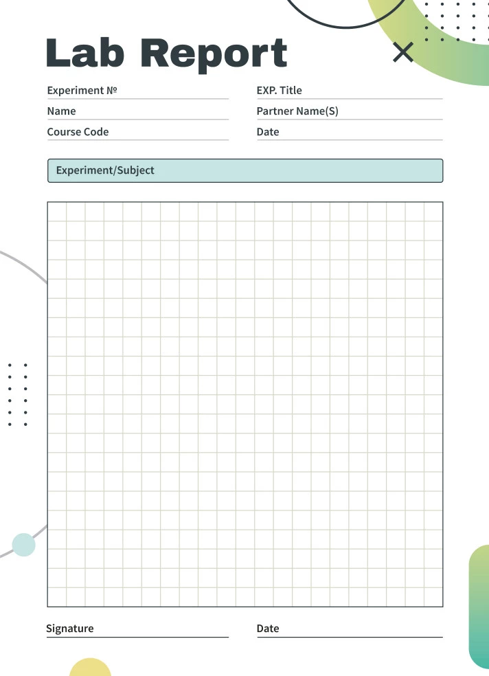 laboratory results template