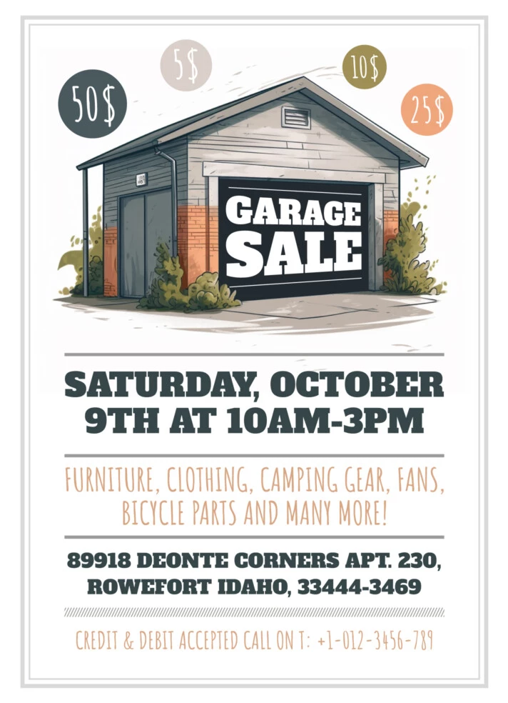 Garage Sale Price List Free Google Docs Template 