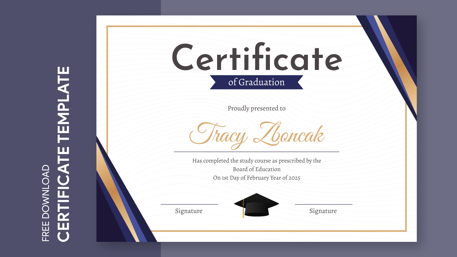 Graduate Certificate Free Google Docs Template Gdoc io