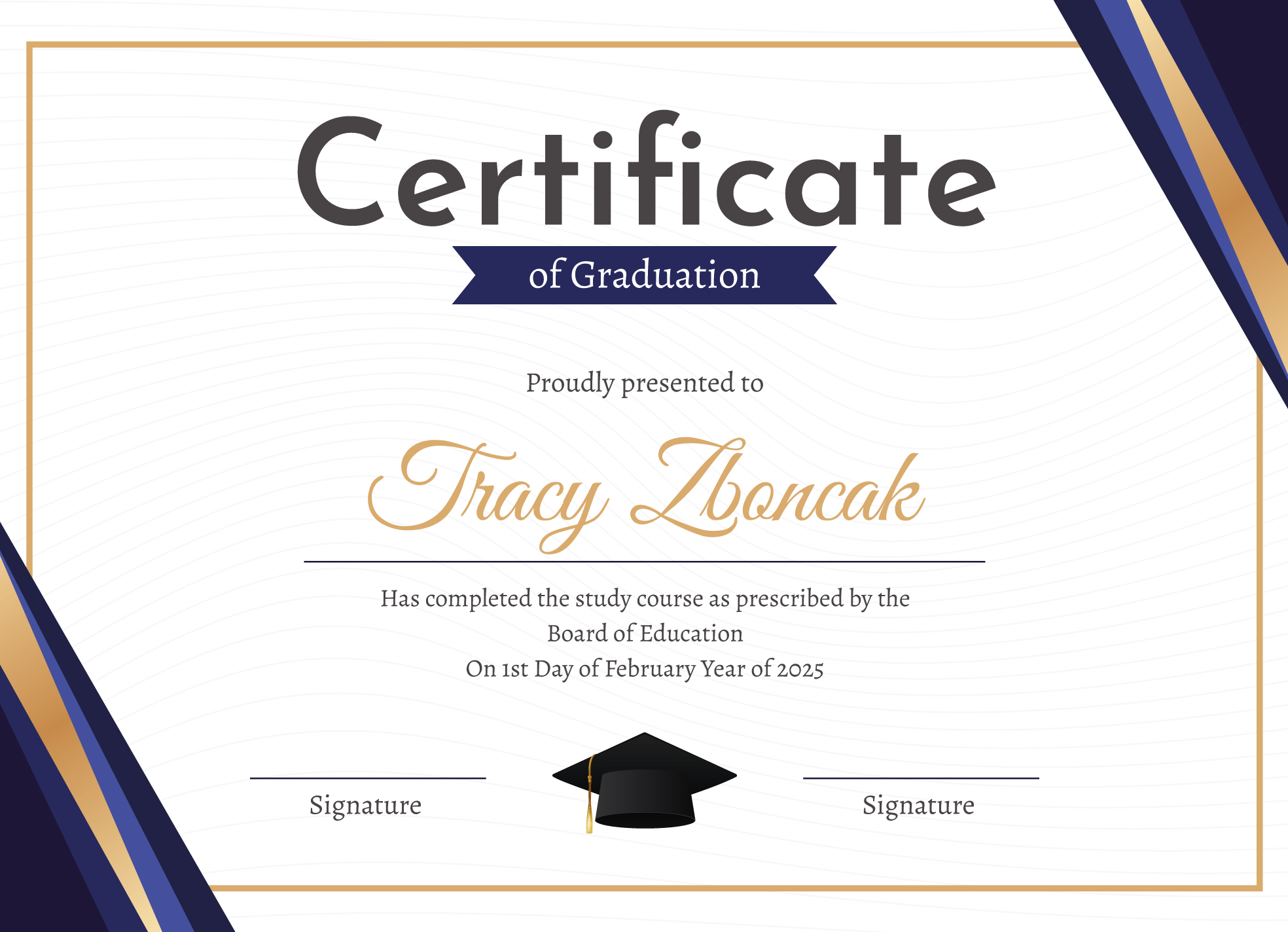 doctorate certificate template