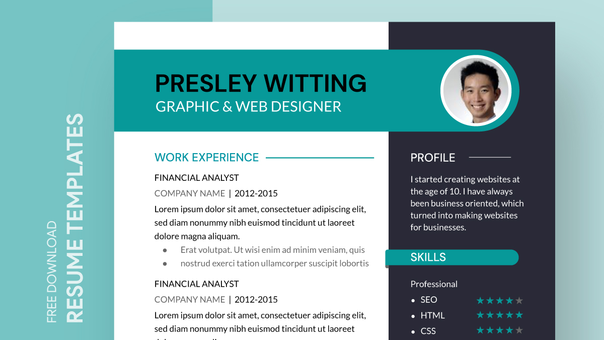 graphic designer resume inspiration