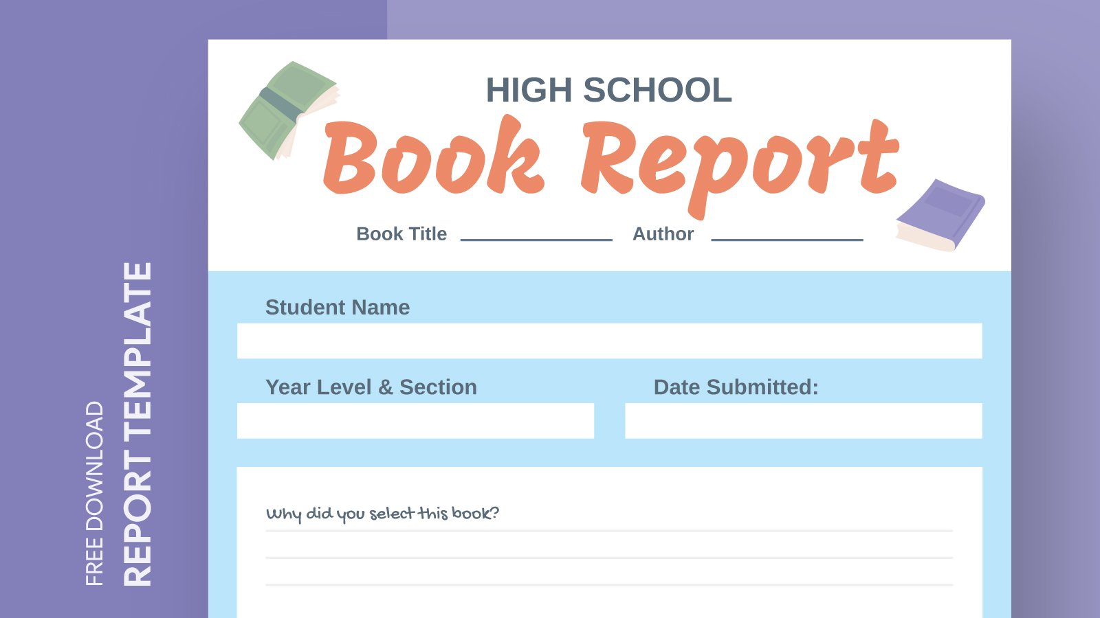 book report requirements high school