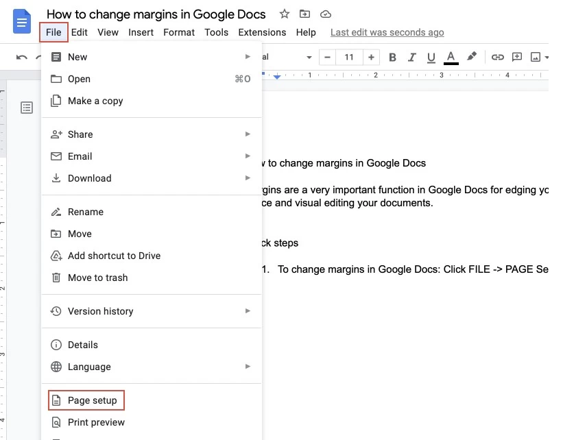 How to Change Margins in Google Docs