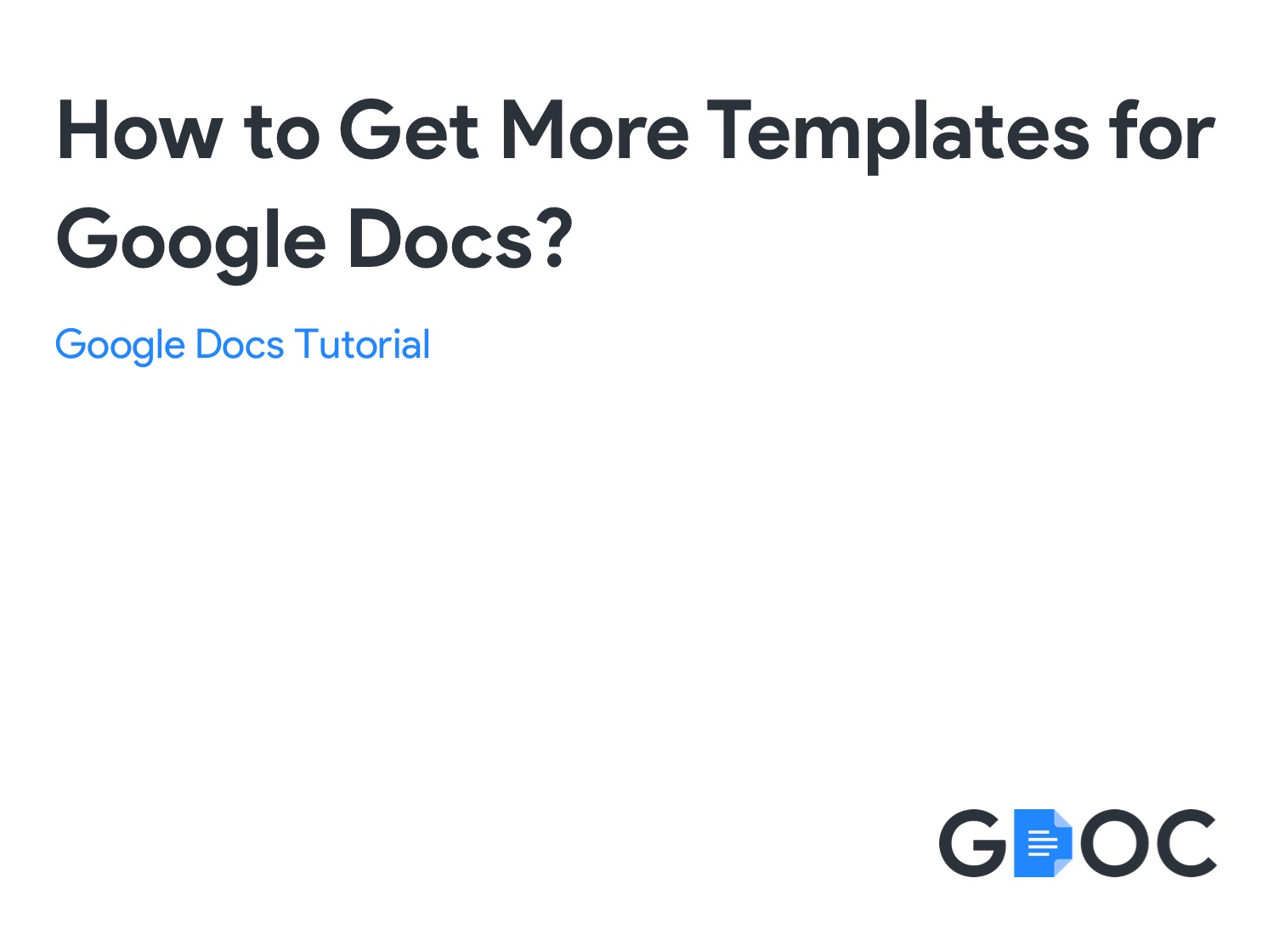 How To Get More Templates For Google Slides