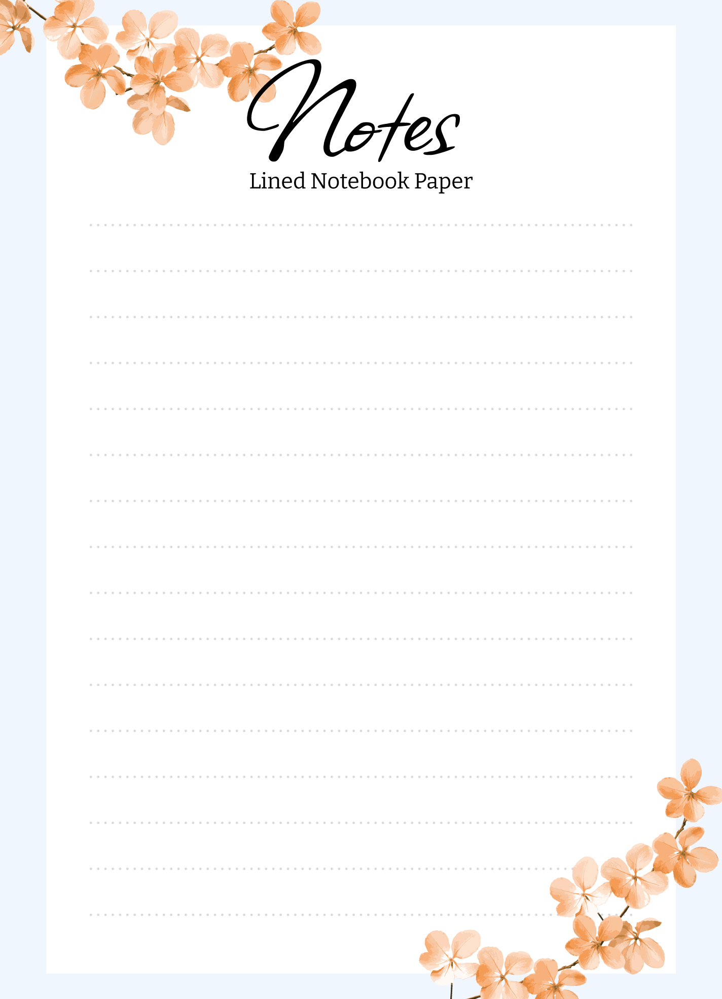 Boho Floral Printable Stationery, Lined Digital Note Paper By Old Continent  Design | TheHungryJPEG