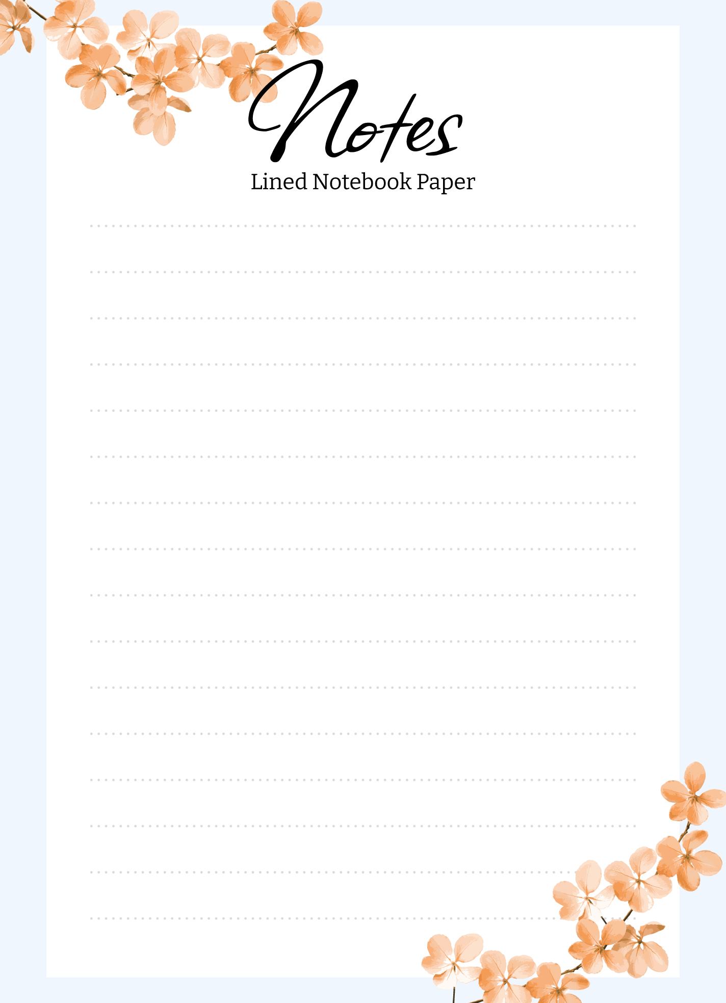 Lined Notebook Paper Free Google Docs Template 55 OFF