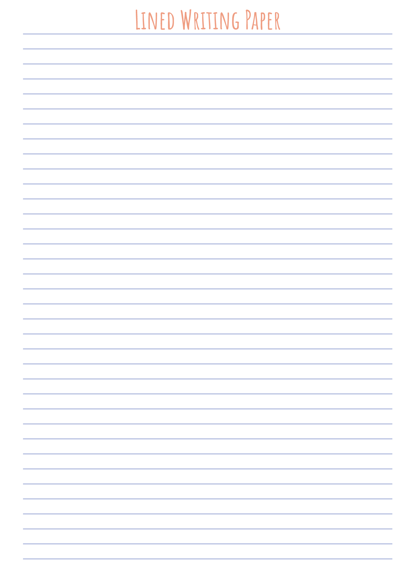 Lined Writing Paper Free Google Docs Template 