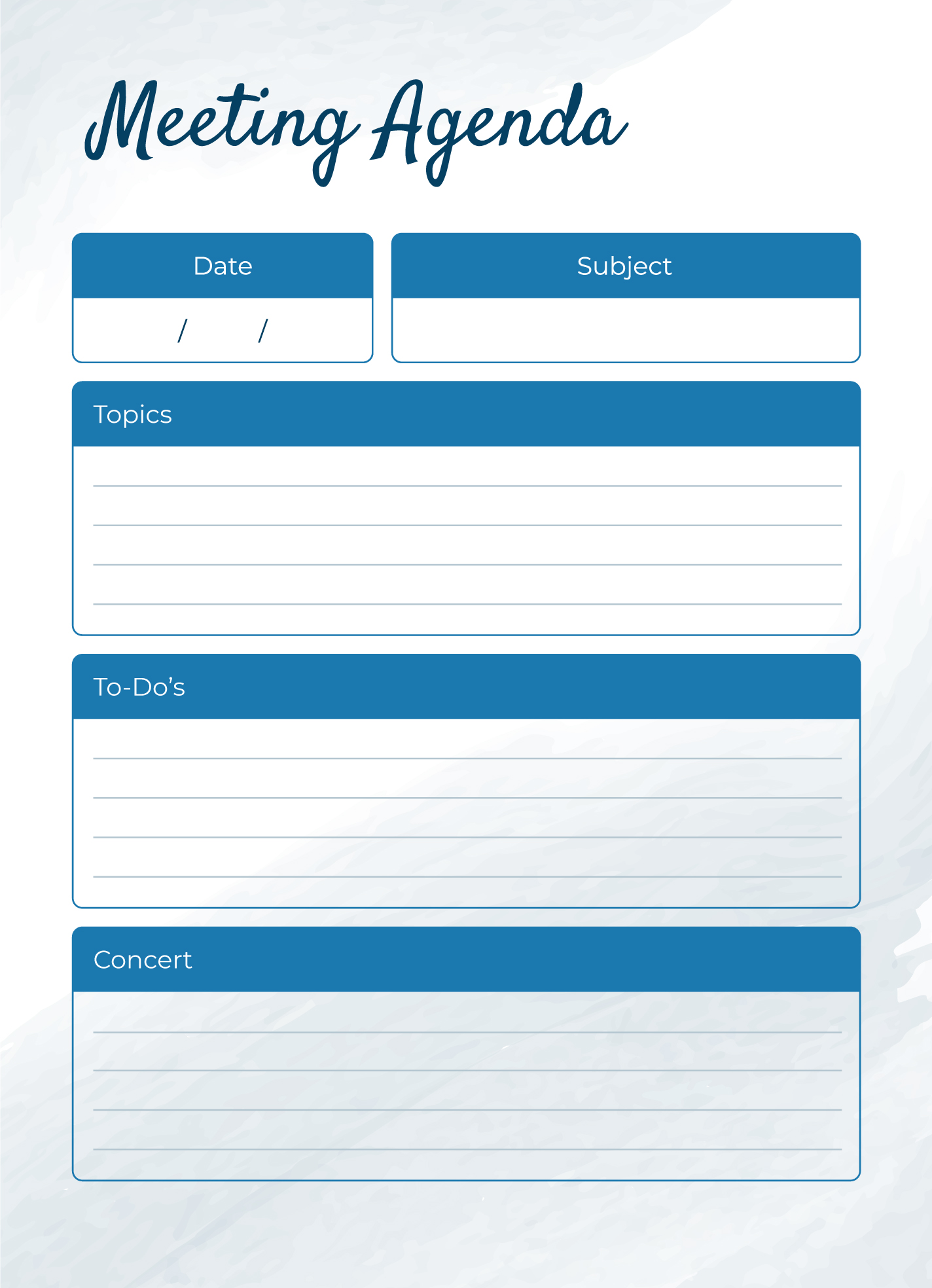 Meeting Agenda Template Word 2022