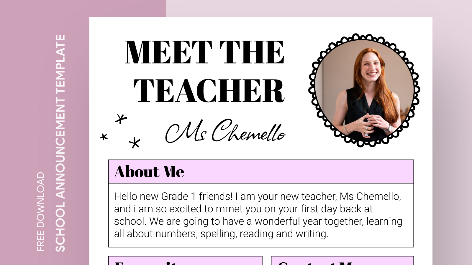 Meet The Teacher Letter Free Google Docs Template gdoc.io