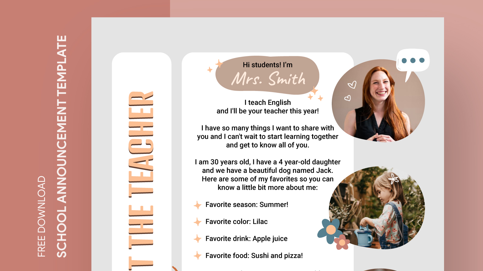 Free Meet The Teacher Template Google Docs Printable Templates