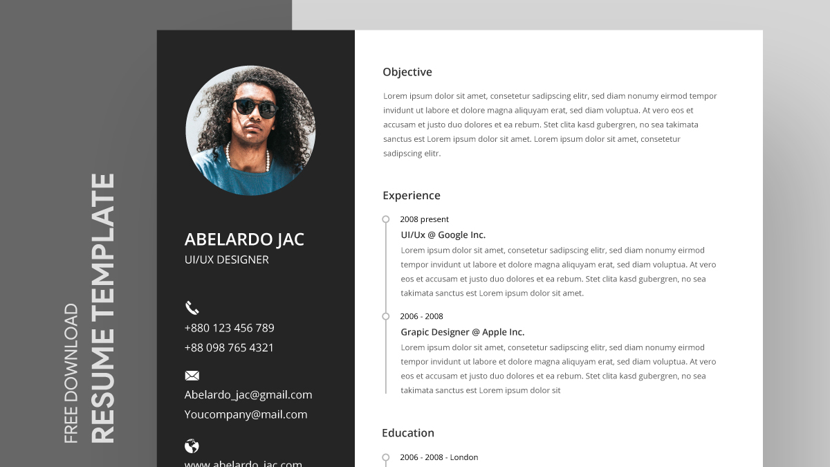 Minimalistic Resume Free Google Docs Template - Gdoc.io