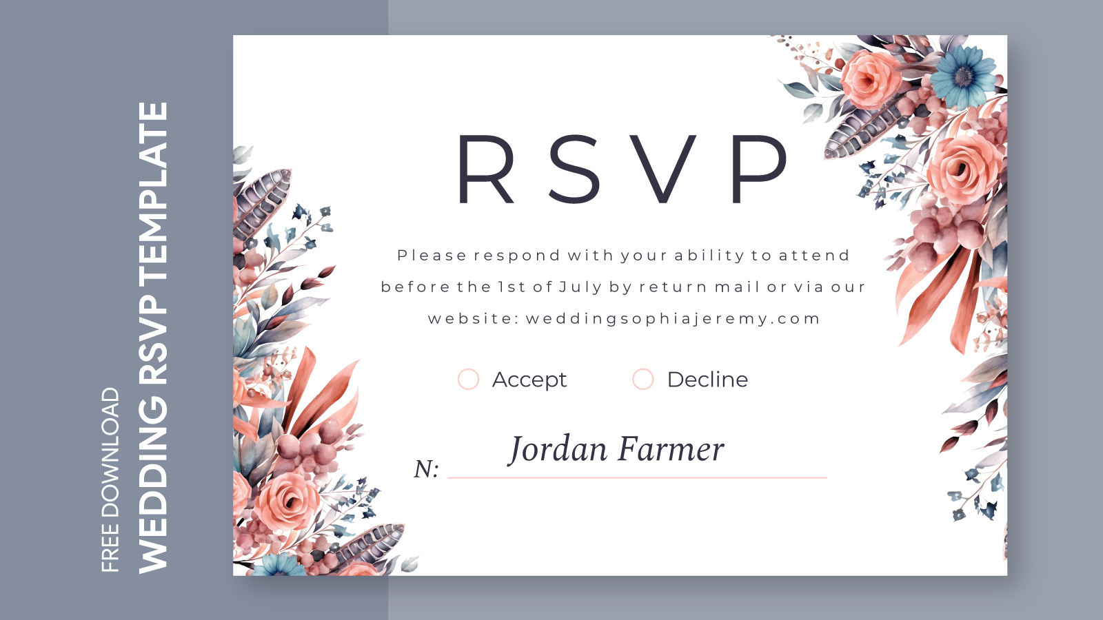 Modern Wedding RSVP Free Google Docs Template gdoc.io