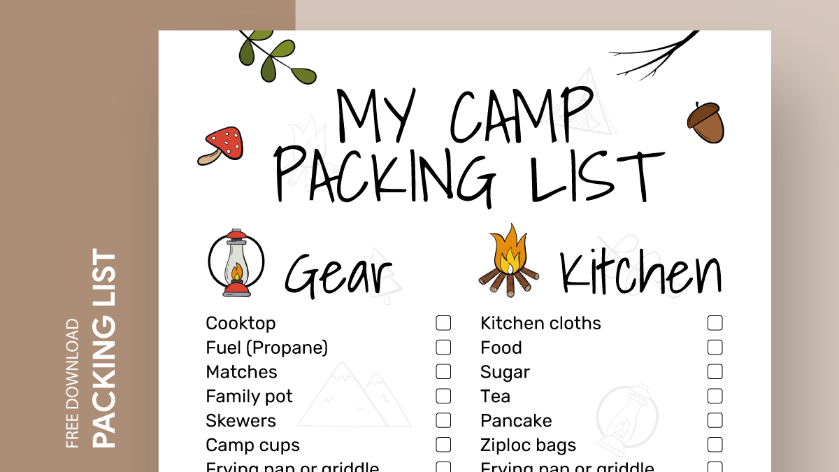 My Camp Packing List Free Google Docs Template - gdoc.io