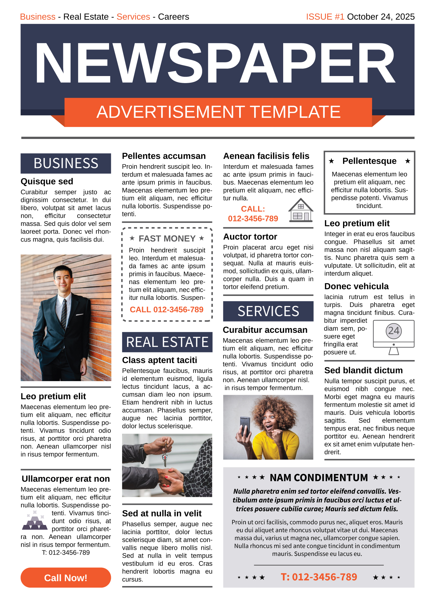 newspaper template for job advertisements