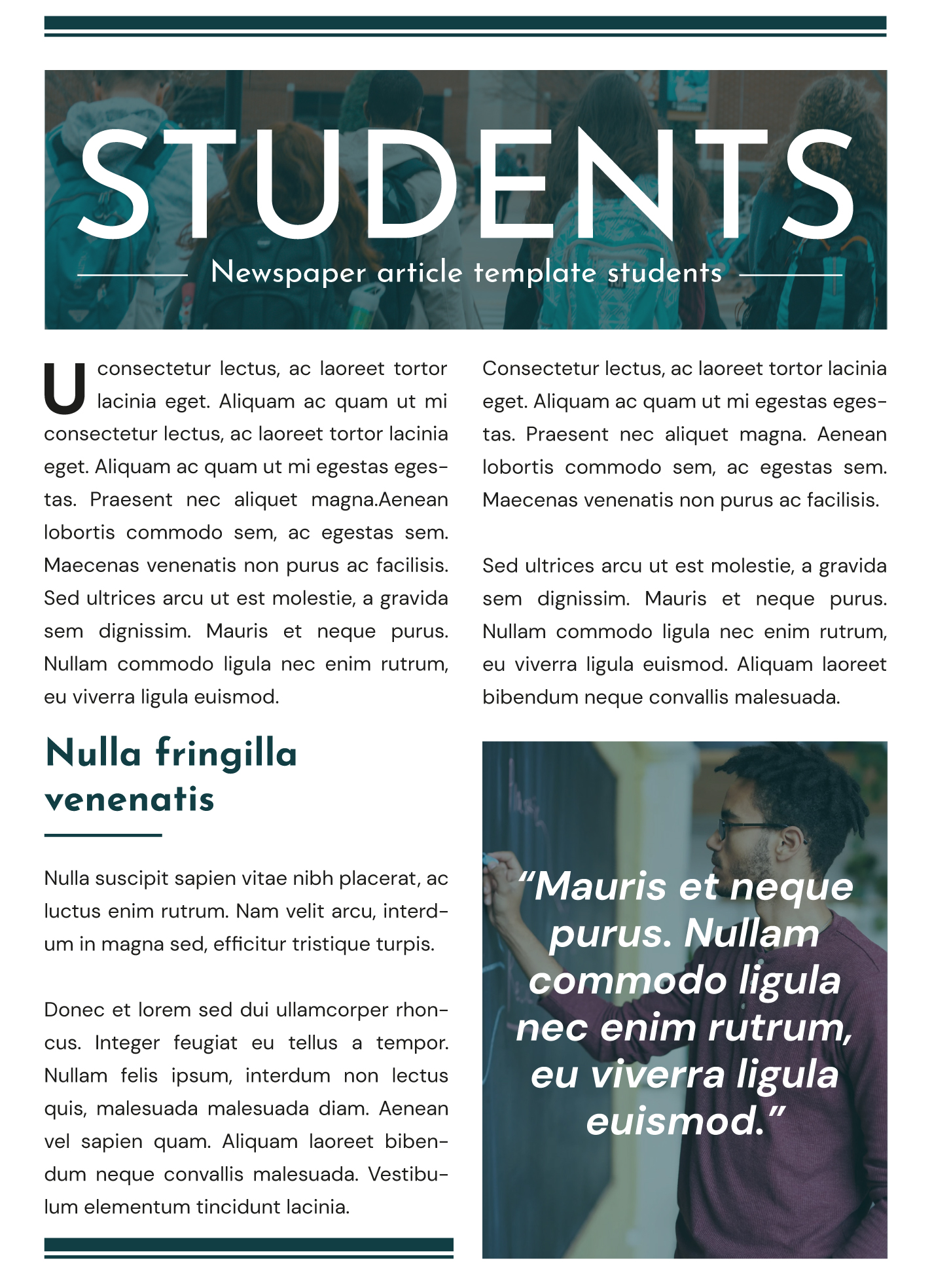 Newspaper Editorial Page Layout   Newspaper Article Template For Students Web 