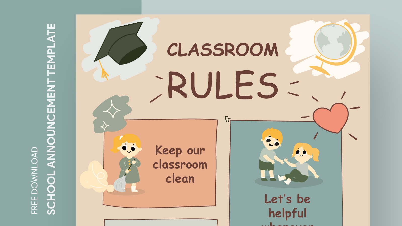 Positive Classroom Rules Announcement Free Google Docs, 50% OFF