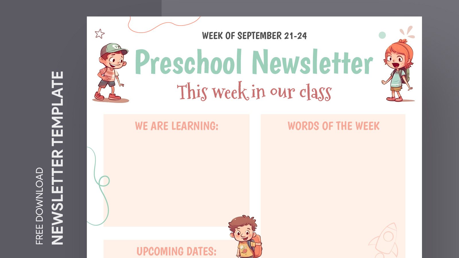 Preschool Newsletter Free Google Docs Template Gdoc io