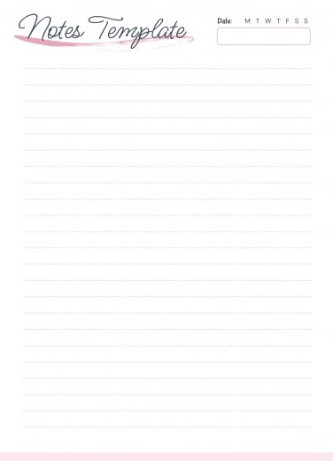 Download Printable Lined Paper Template - Narrow Ruled 1/4 inch PDF