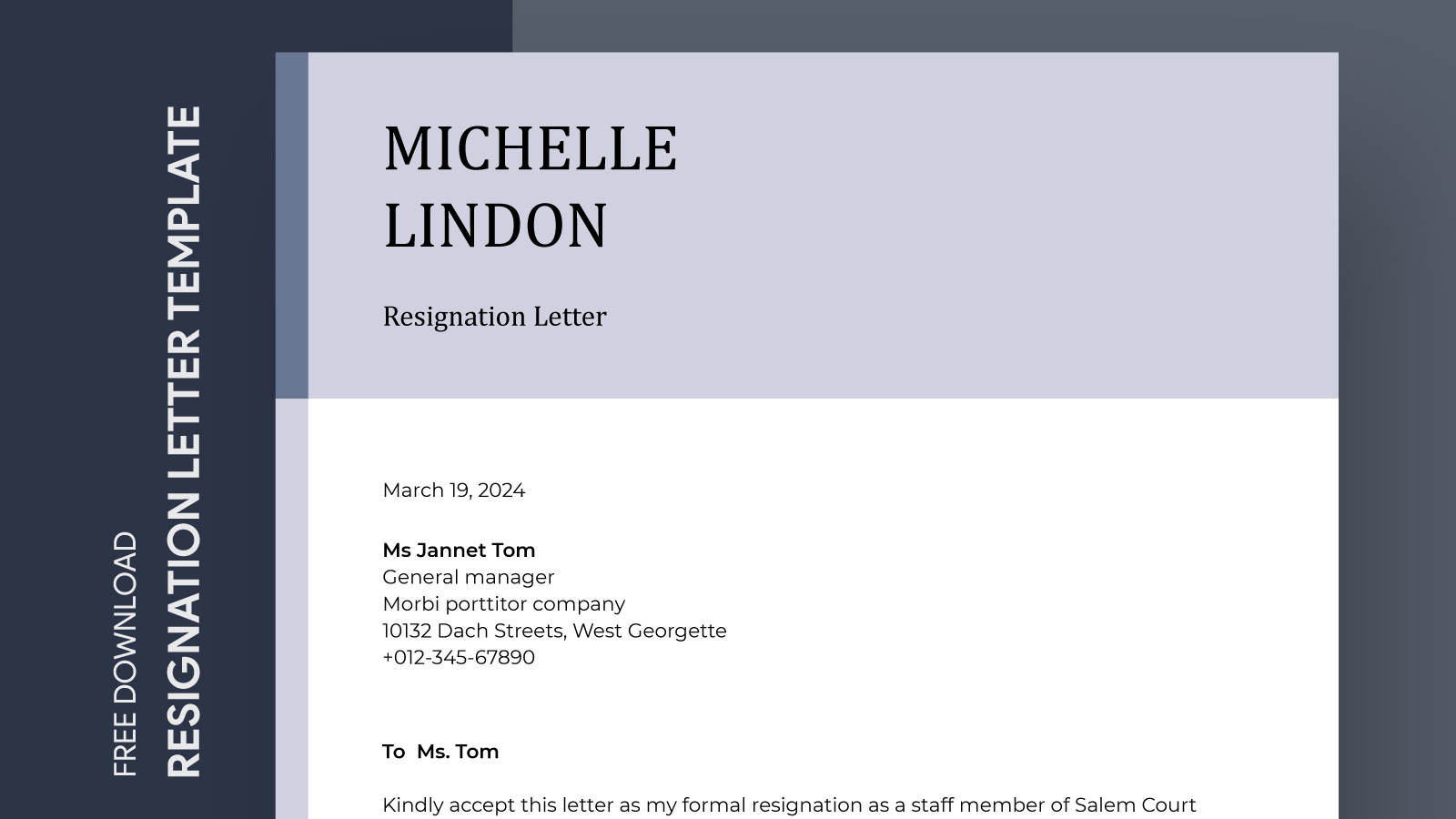 Resignation Letter 2 Weeks Notice Free Google Docs Template Gdoc io