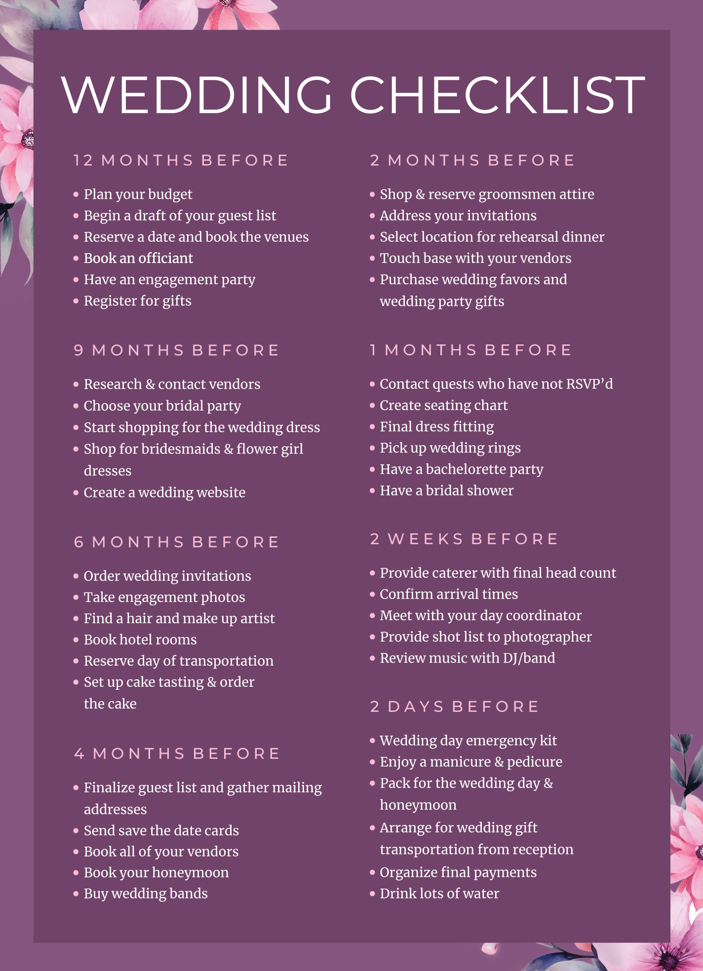 Wedding Checklist Image