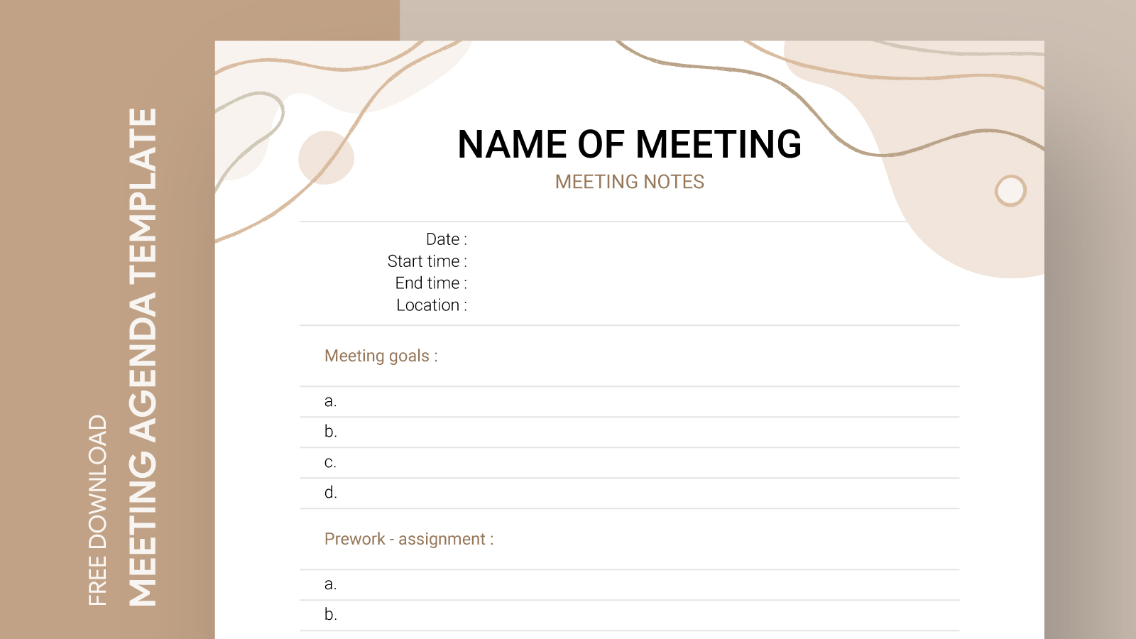 staff meeting agenda template