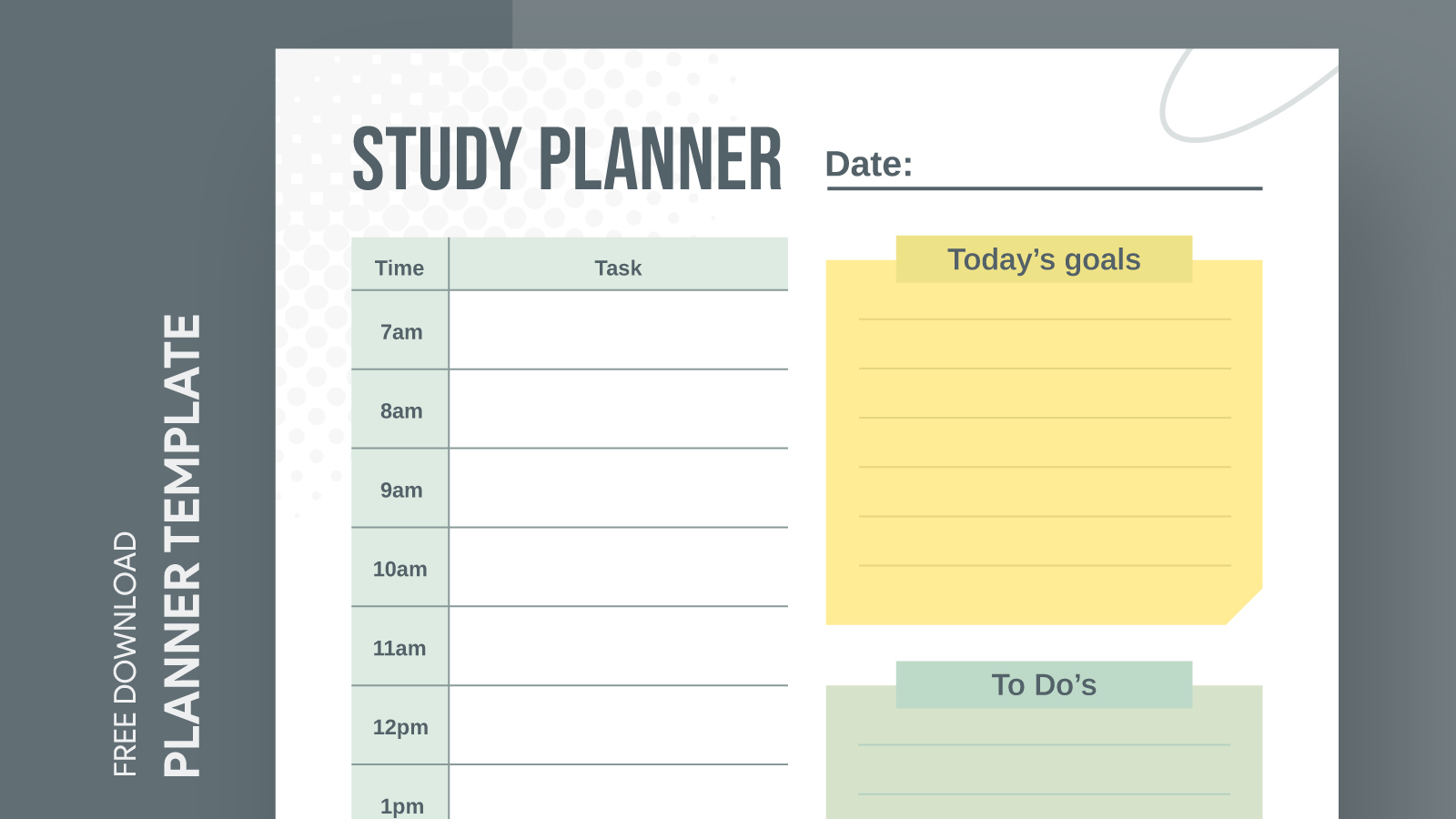Study Planner Free Google Docs Template gdoc.io