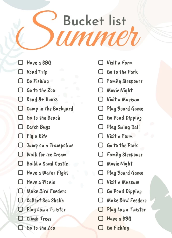 Travel Bucket List Template